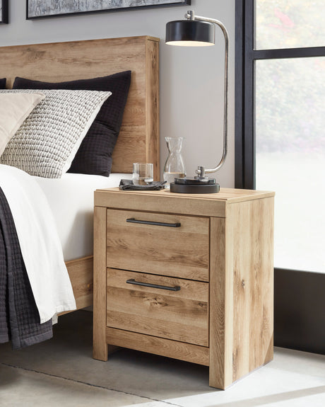 Hyanna Tan Brown Storage Platform Bedroom Set by Ashley at Eve Furniture