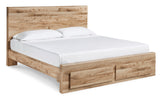 Hyanna Tan Brown Storage Platform Bedroom Set by Ashley at Eve Furniture