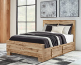 Hyanna Tan Brown Storage Platform Bedroom Set with 4 Drawers by Ashley at Eve Furniture