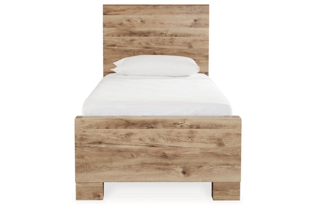 Hyanna Tan Brown Twin Storage Platform Bed with 4 Drawers by Ashley at Eve Furniture