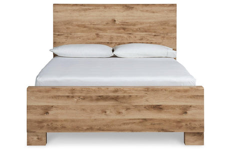 Hyanna Tan Brown Queen Panel Bed by Ashley at Eve Furniture