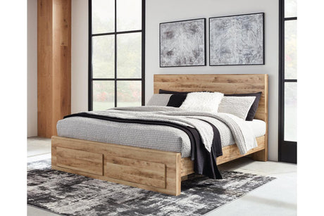 Hyanna Tan Brown Queen Platform Storage Bed by Ashley at Eve Furniture