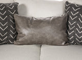 Hyde Park Gray Oversized Sofa w/ Pillows by Furniture of America at Eve Furniture