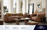 Hyde Saddle Leatherette Sofa by Diamond Sofa at Eve Furniture