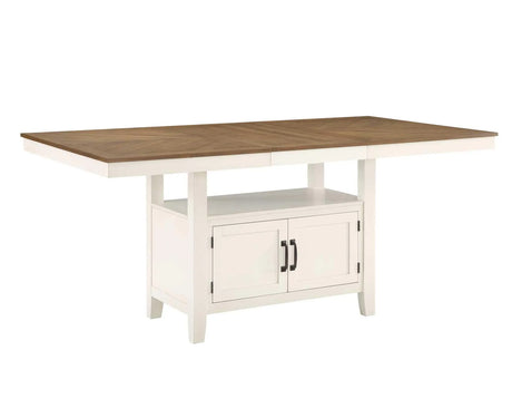 Hyland 80-inch Counter Table w/20-inch Leaf, Brown by Steve Silver at Eve Furniture