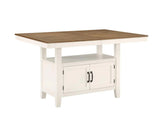 Hyland 80-inch Counter Table w/20-inch Leaf, Brown by Steve Silver at Eve Furniture