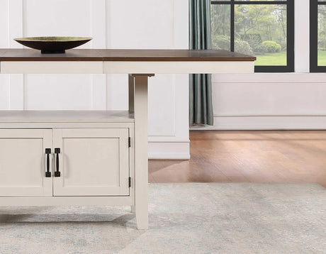 Hyland 80-inch Counter Table w/20-inch Leaf, Brown by Steve Silver at Eve Furniture