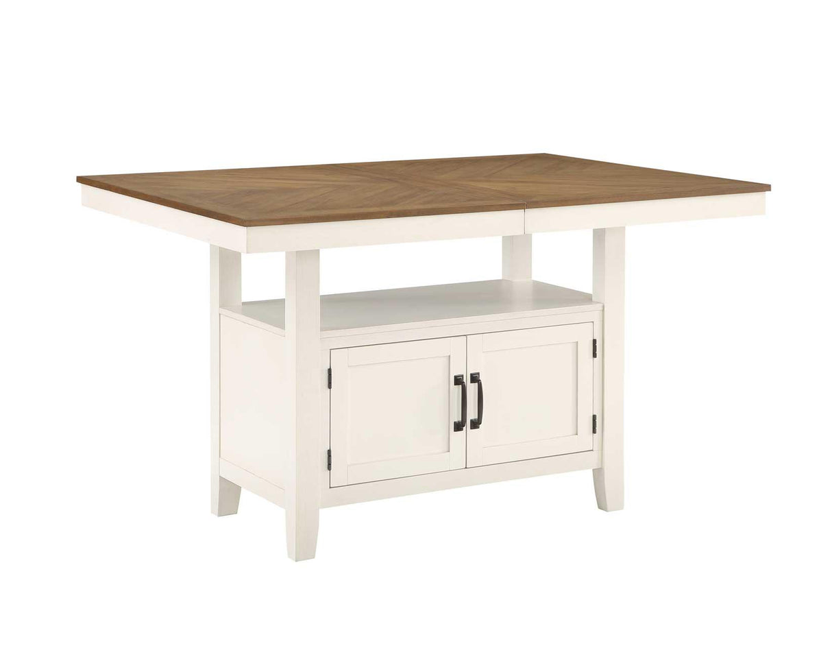 Hyland 80-inch Counter Table w/20-inch Leaf, Brown by Steve Silver at Eve Furniture