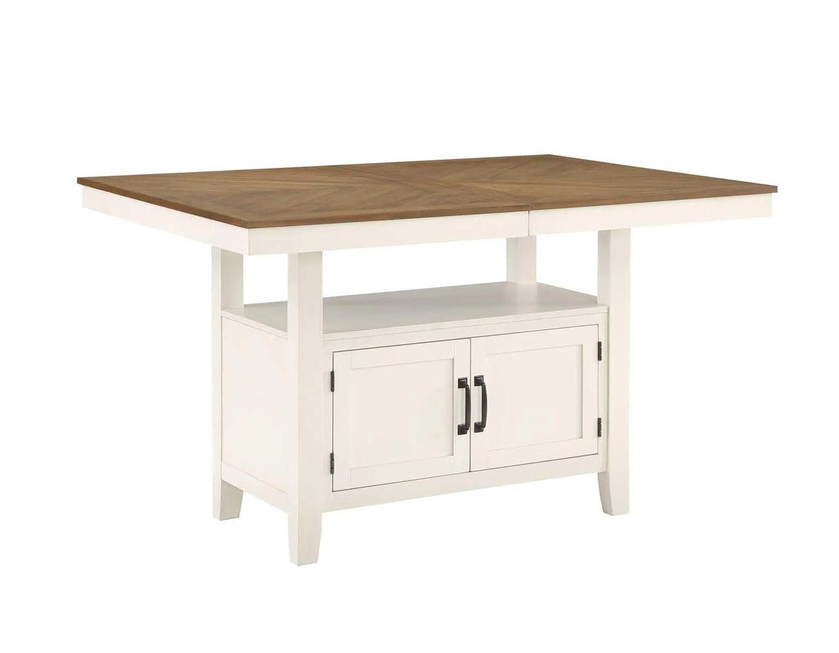 Hyland 80-inch Counter Table w/20-inch Leaf, Brown by Steve Silver at Eve Furniture