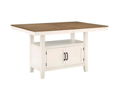 Hyland 80-inch Counter Table w/20-inch Leaf, Brown by Steve Silver at Eve Furniture