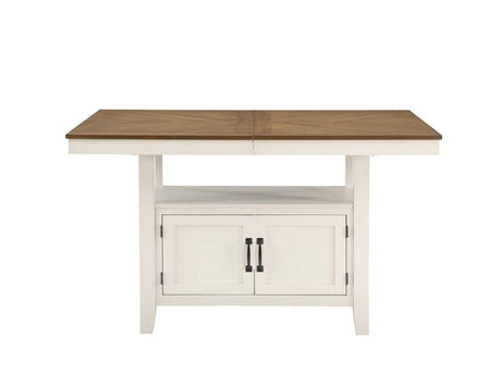 Hyland 80-inch Counter Table w/20-inch Leaf, Brown by Steve Silver at Eve Furniture