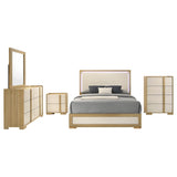 Hyland Natural 5-Piece Eastern King Bedroom Set by Coaster at Eve Furniture