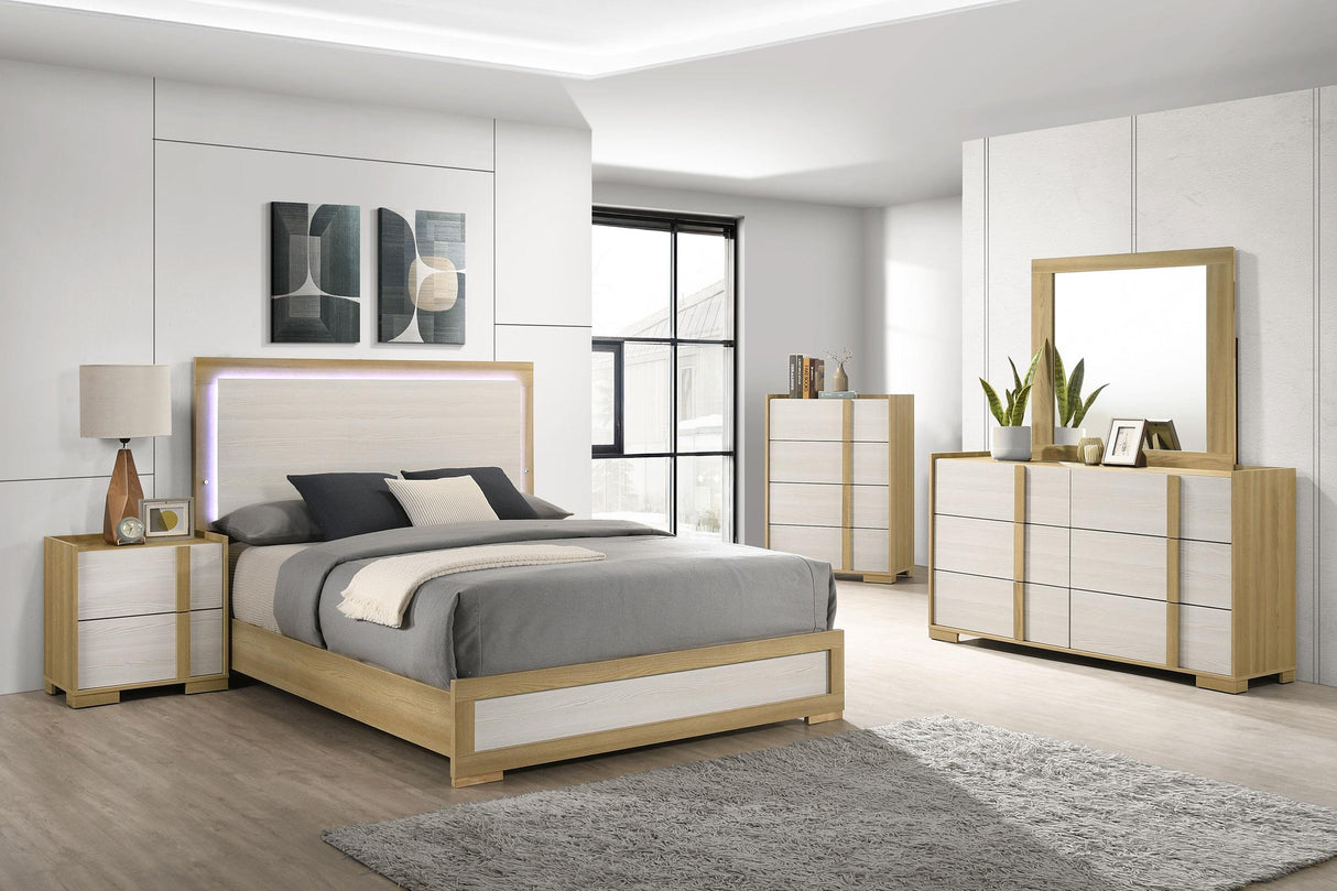 Hyland Natural 5-Piece Eastern King Bedroom Set by Coaster at Eve Furniture