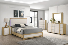 Hyland Natural 5-Piece Eastern King Bedroom Set by Coaster at Eve Furniture
