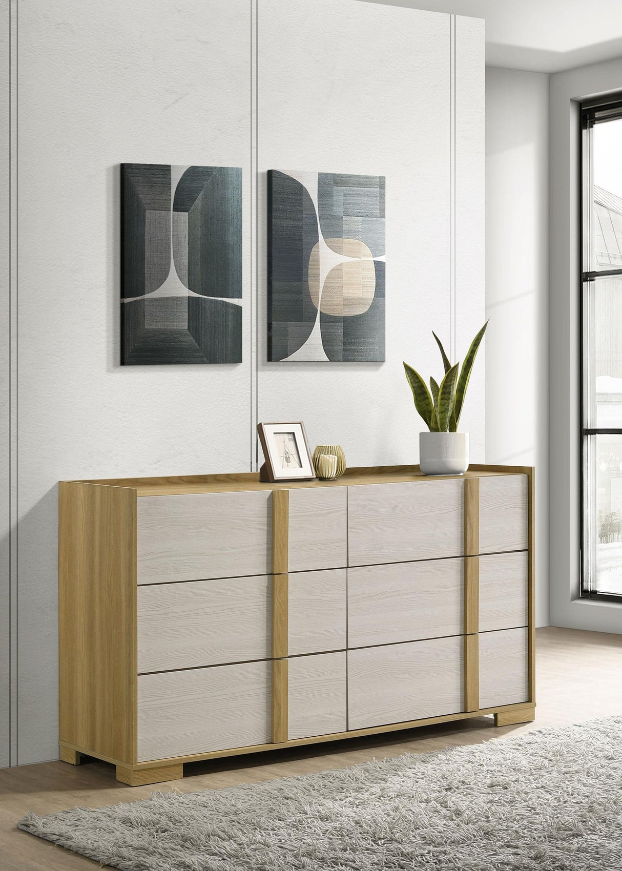 Hyland Natural 6-drawer Dresser by Coaster at Eve Furniture