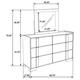Hyland Natural 6-Drawer Dresser with Mirror by Coaster at Eve Furniture