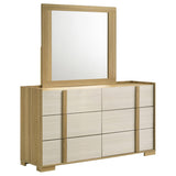 Hyland Natural 6-Drawer Dresser with Mirror by Coaster at Eve Furniture