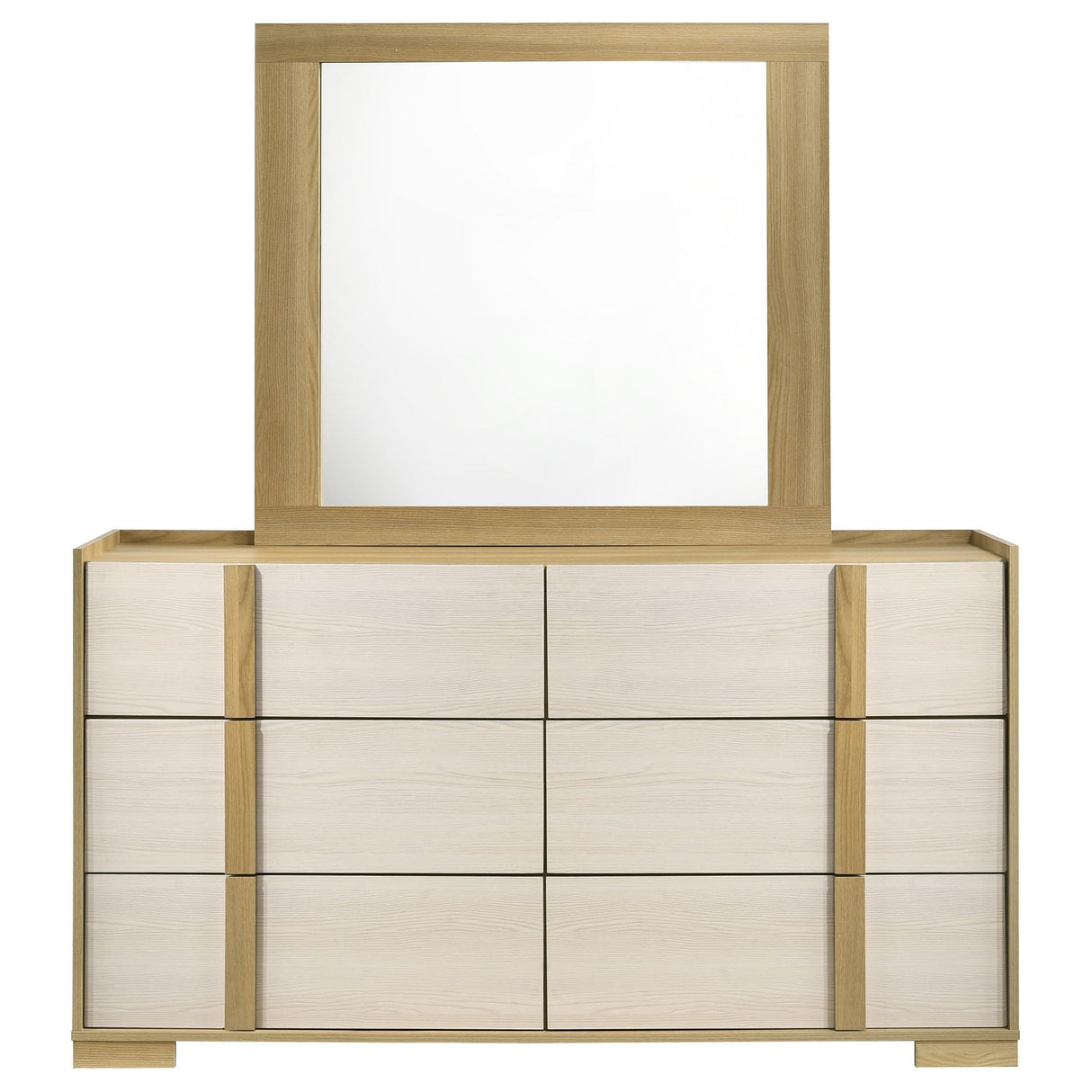 Hyland Natural 6-Drawer Dresser with Mirror by Coaster at Eve Furniture