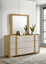 Hyland Natural 6-Drawer Dresser with Mirror by Coaster at Eve Furniture