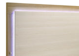 Hyland Natural and White Wood Queen LED Panel Bed by Coaster at Eve Furniture