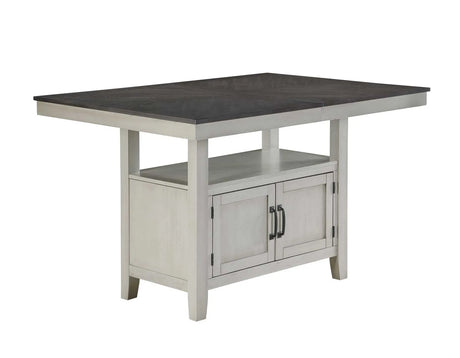 Hyland Stone Gray/Charcoal Counter Height Dining Set by Steve Silver at Eve Furniture