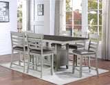 Hyland Stone Gray/Charcoal Counter Height Dining Set by Steve Silver at Eve Furniture