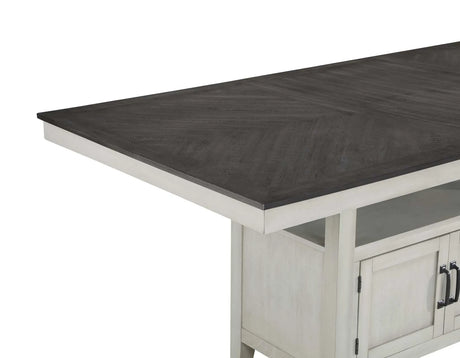 Hyland Stone Gray/Charcoal Counter Height Dining Set by Steve Silver at Eve Furniture