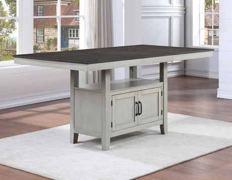 Hyland Stone Gray/Charcoal Counter Height Dining Set by Steve Silver at Eve Furniture