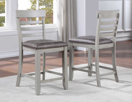 Hyland Stone Gray/Charcoal Counter Height Dining Set by Steve Silver at Eve Furniture