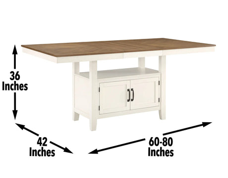 Hyland Two-tone Counter Height Dining Set by Steve Silver at Eve Furniture