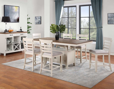 Hyland Two-tone Counter Height Dining Set by Steve Silver at Eve Furniture