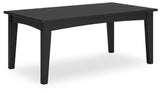 Hyland wave Black Outdoor Coffee Table by Ashley at Eve Furniture