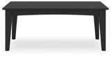 Hyland wave Black Outdoor Coffee Table by Ashley at Eve Furniture