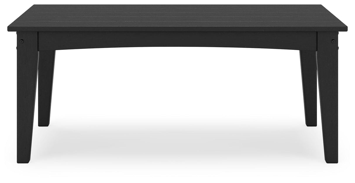 Hyland wave Black Outdoor Coffee Table by Ashley at Eve Furniture