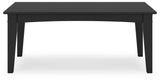 Hyland wave Black Outdoor Coffee Table by Ashley at Eve Furniture