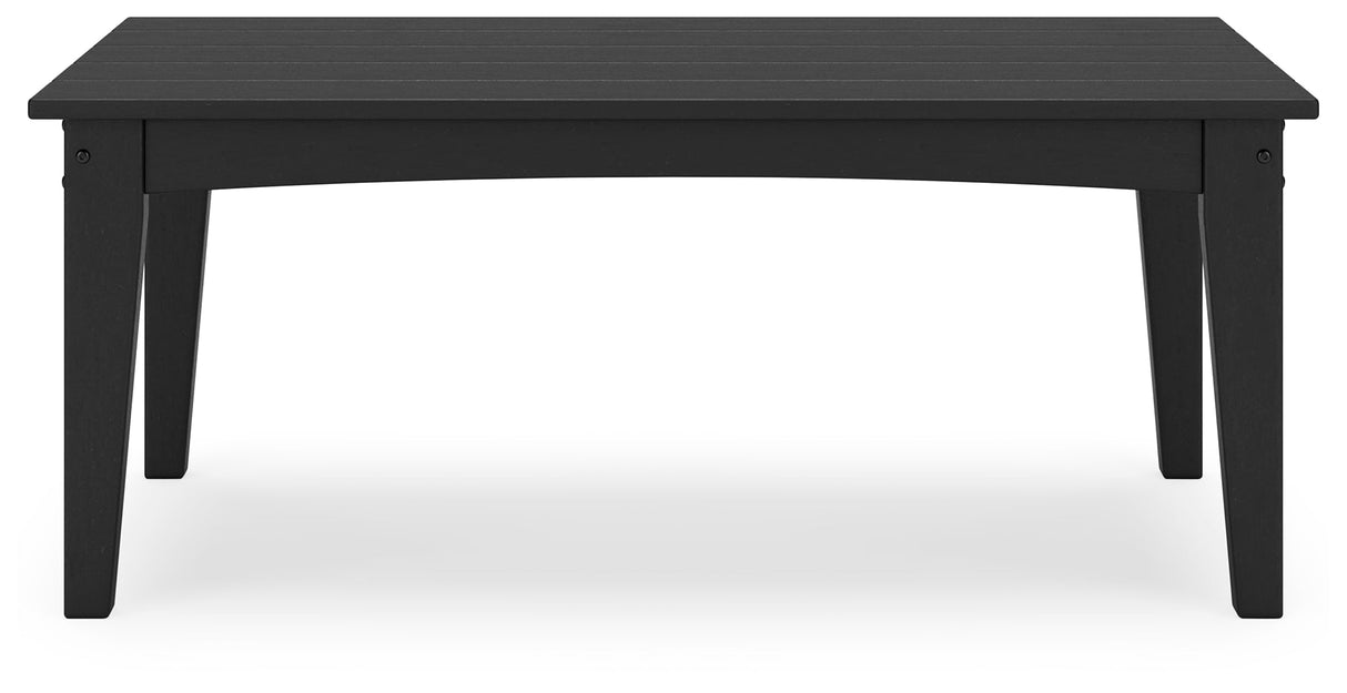 Hyland wave Black Outdoor Coffee Table