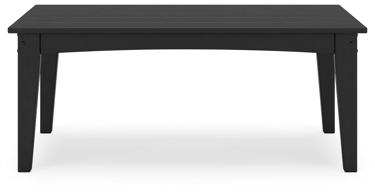 Hyland wave Black Outdoor Coffee Table