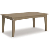 Hyland wave Driftwood Outdoor Coffee Table by Ashley at Eve Furniture