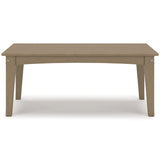 Hyland wave Driftwood Outdoor Coffee Table by Ashley at Eve Furniture