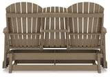 Hyland wave Driftwood Outdoor Glider Loveseat