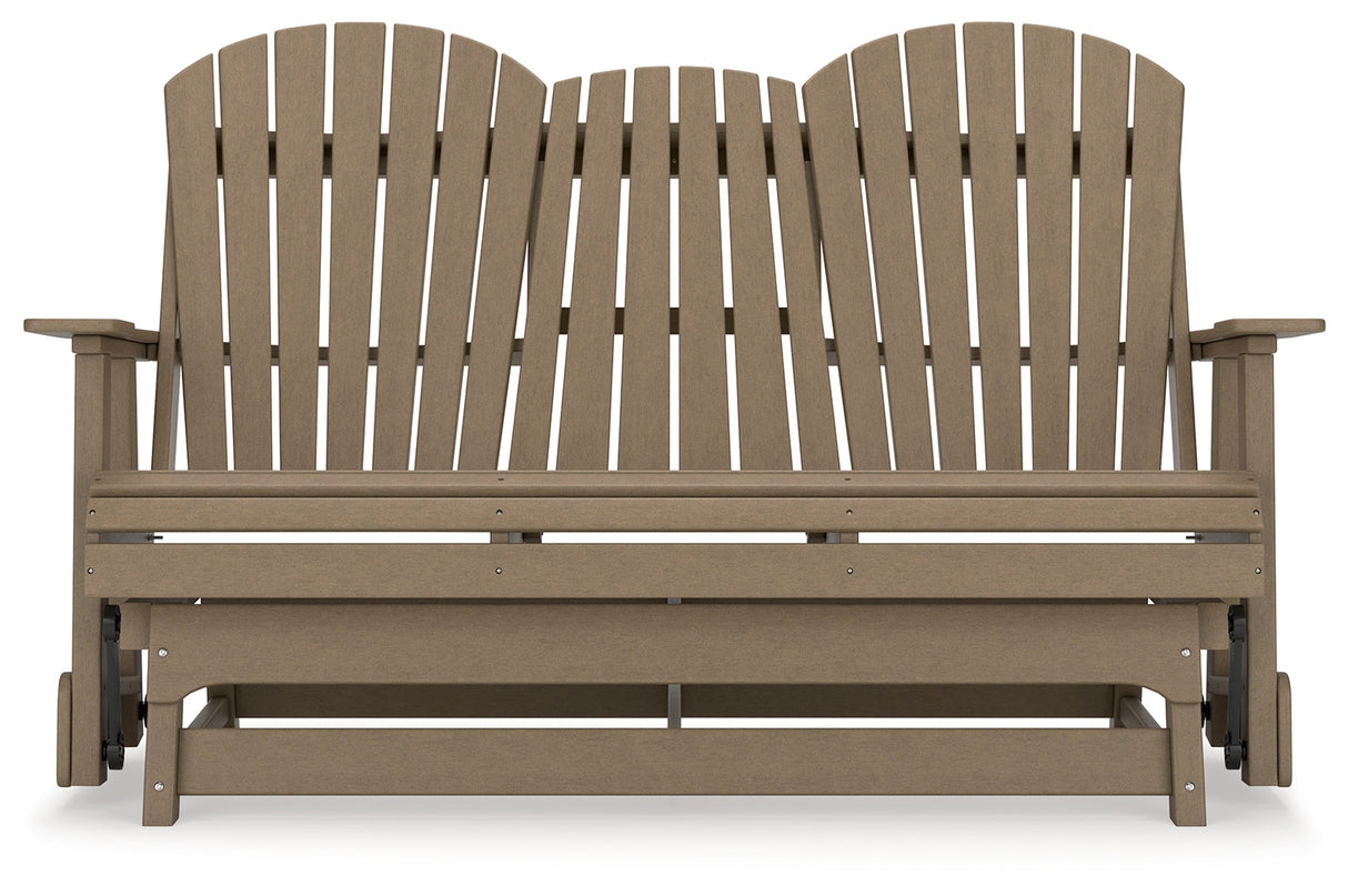 Hyland wave Driftwood Outdoor Glider Loveseat