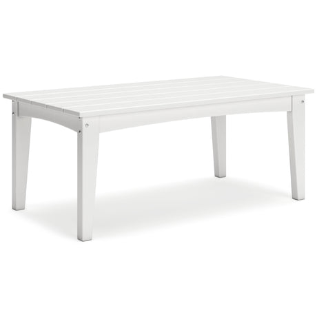 Hyland wave White Outdoor Coffee Table by Ashley at Eve Furniture