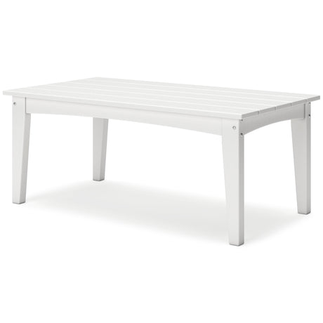 Hyland wave White Outdoor Coffee Table by Ashley at Eve Furniture