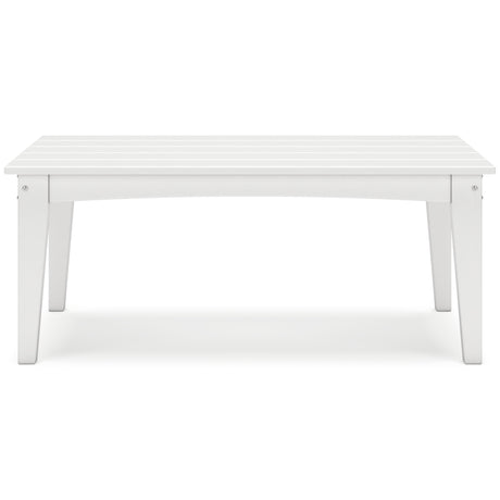 Hyland wave White Outdoor Coffee Table by Ashley at Eve Furniture