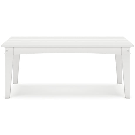 Hyland wave White Outdoor Coffee Table by Ashley at Eve Furniture