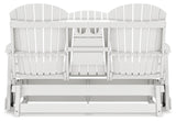 Hyland wave White Outdoor Glider Loveseat by Ashley at Eve Furniture