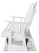 Hyland wave White Outdoor Glider Loveseat by Ashley at Eve Furniture
