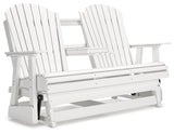 Hyland wave White Outdoor Glider Loveseat