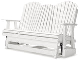 Hyland wave White Outdoor Glider Loveseat