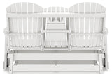 Hyland wave White Outdoor Glider Loveseat